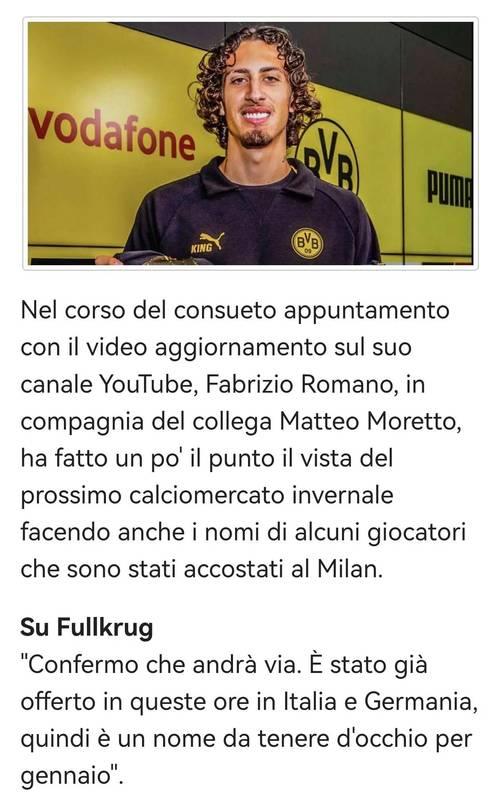 记者:米兰已经和菲尔克鲁格就冬窗转会达成口头协议 记者:米兰已经和菲尔克鲁格就冬窗转会达成口头协议